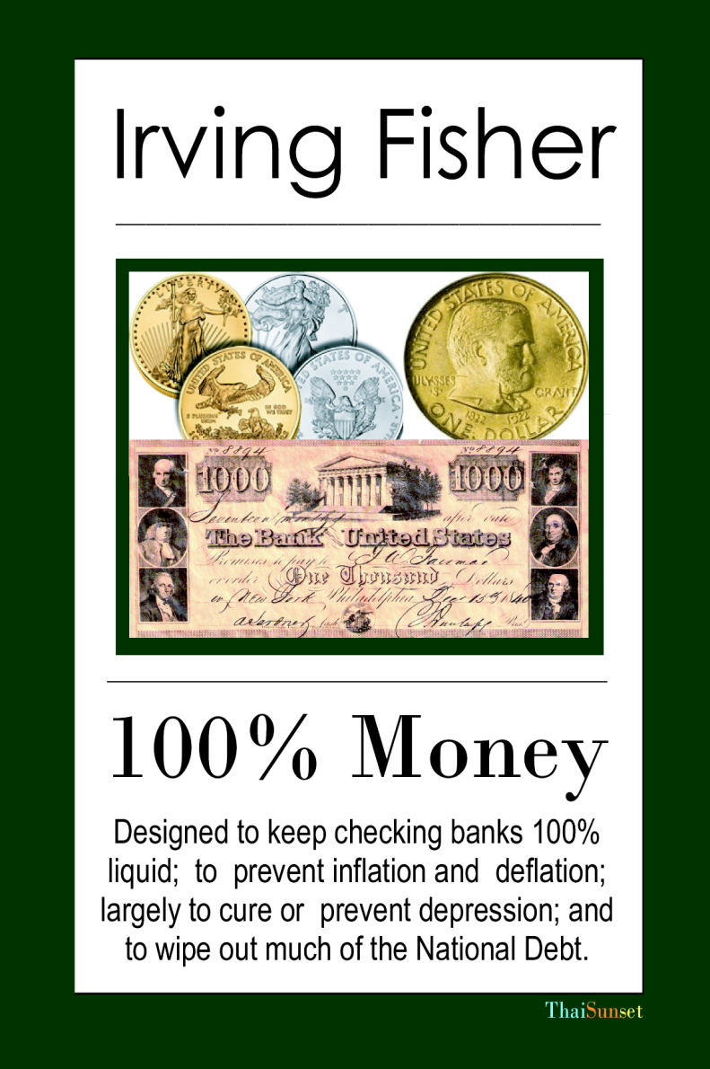 book cover Irving Fisher - 100% Money